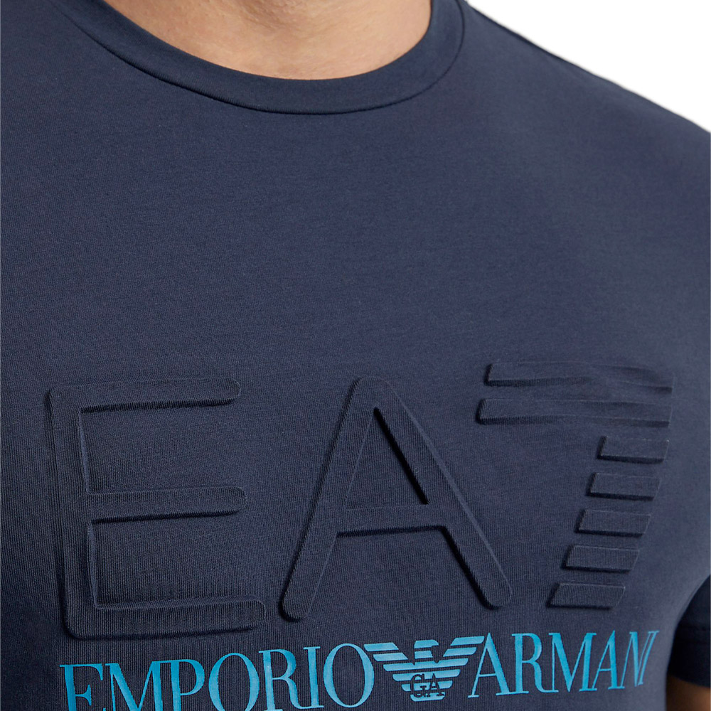 Tricou bărbătesc EA7 EMPORIO ARMANI JERSEY T-SHIRT 3XL Albastru photo 2